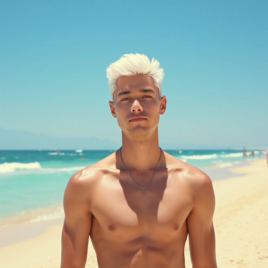 Having a hot time in beach