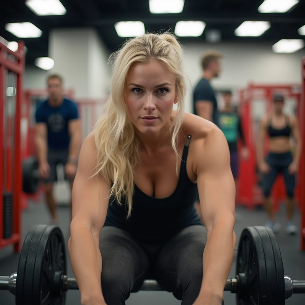 Gym Doing Butt Exercise