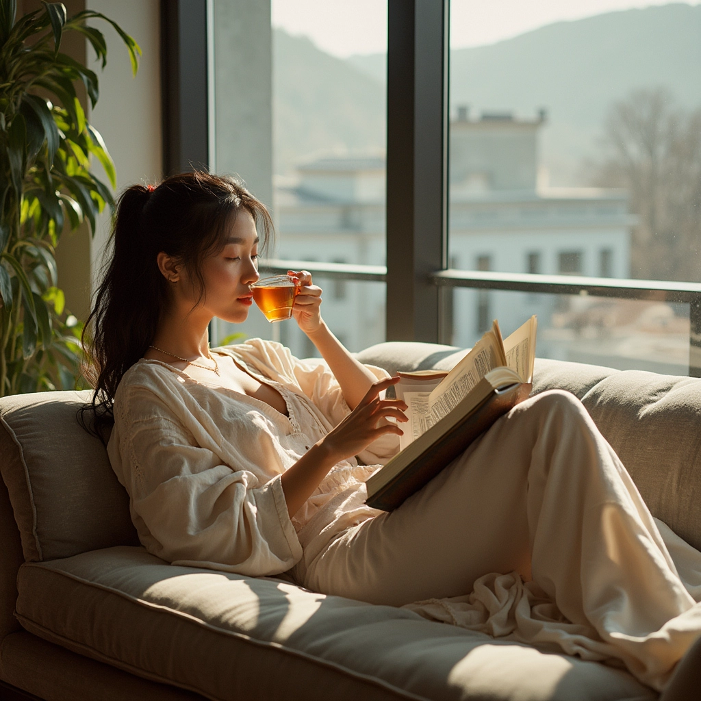 Tsukii in living room