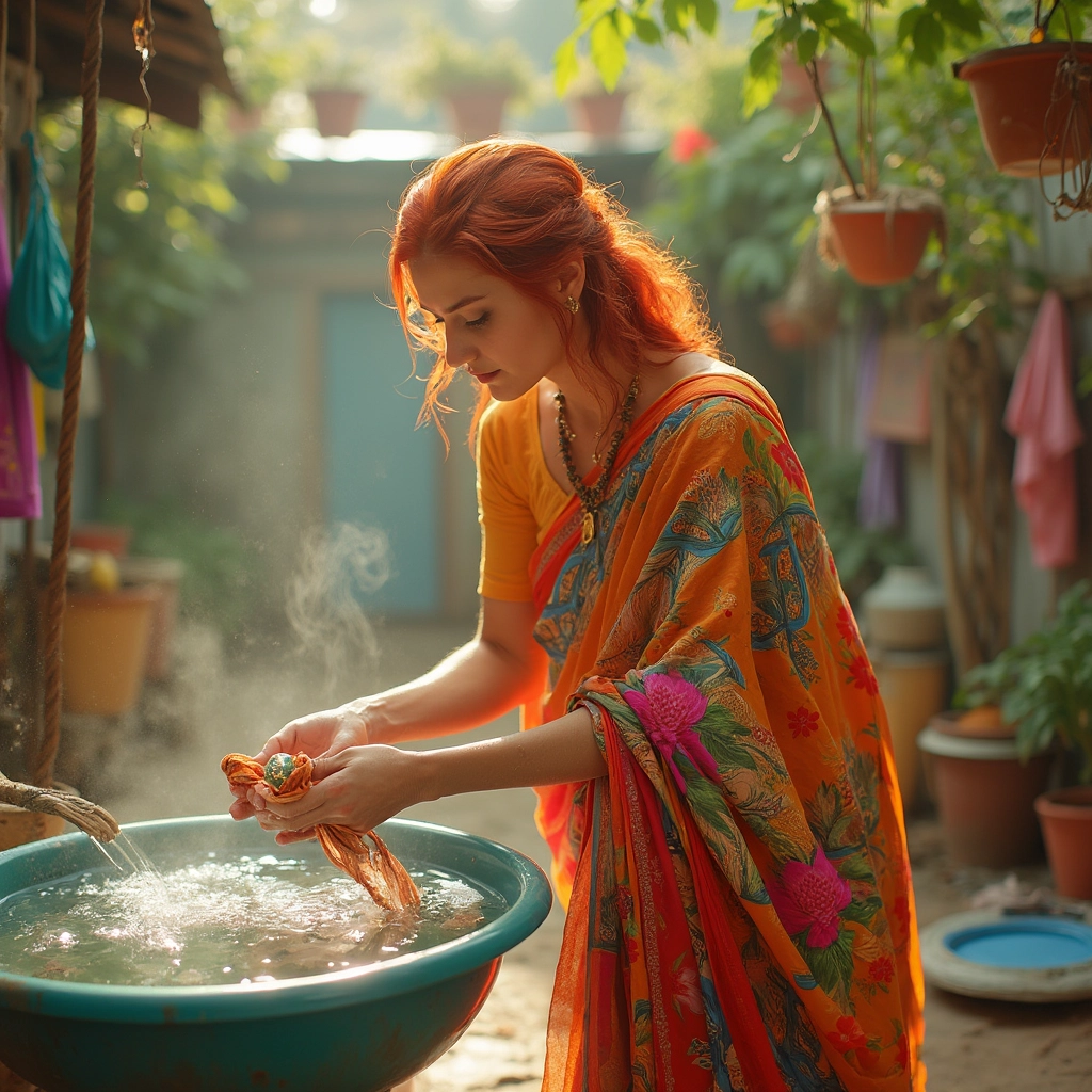 Soaking clothes by hand